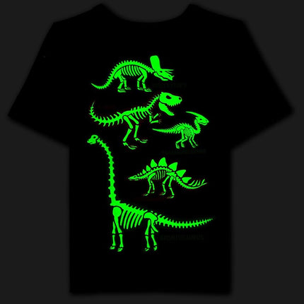 The Children's Place Camisetas gráficas de manga corta de dinosaurio para bebés y niños pequeños, paquete múltiple, dinosaurio educativo/dinosaurio papá/dinosaurio patinador, 18-24 meses
