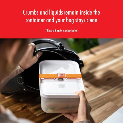 ZWILLING Fresh & Save Flat Lunch Box Large, Airtight Food Storage Container, Meal Prep Container, BPA-Free, Semi-Transparent