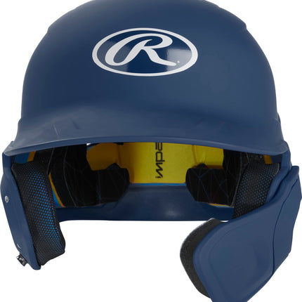 Rawlings Mach 1-Tone Right Batting Helmet W/Adjustable Face Guard Right Handed Adjustable, SR, Navy