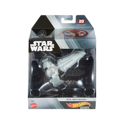 Hot Wheels Star Wars Starships Select HMH97 1/50 Metal Spaceship Vehicle - Sith Infiltrator
