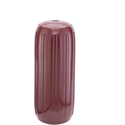Taylor Made Big B Inflatable Boat Fender, Burgundy (6" x 15") End-to-End Line Passage Fits 5/8" Rope, Hangs Horizontally or Vertically, Ribbed Technology, Needle Valve, Marine-Grade Vinyl - 531025
