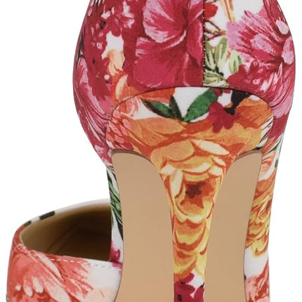 Nine West Women's Folowe Pump, White Blooms Floral Multi 146, 6.5