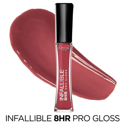 L'Oréal Paris Infallible 8 HR Pro Gloss, Modern Mauve, 0.21 fl. oz.