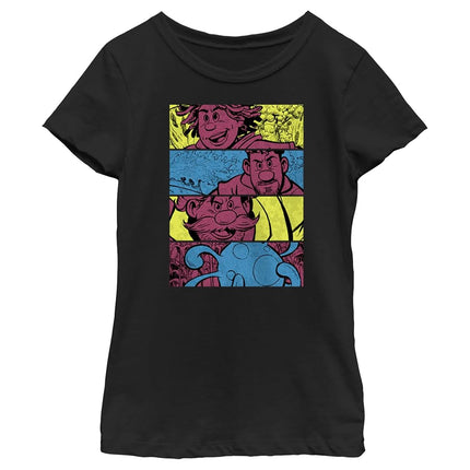 Camiseta de manga corta Disney Strange World Adventurer Bars para niñas, negra, extrachica