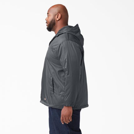 Dickies mens Fleece Lined Nylon Hooded Jacket, Dark Navy, 3XL