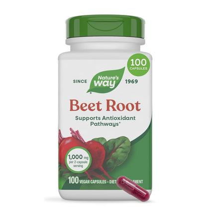 Nature's Way Beet Root Powder Capsules 500 mg, 100