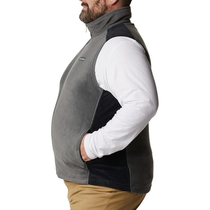 Columbia Men's Steens Mountain Vest Fleece, Grill/Black, 2X Tall