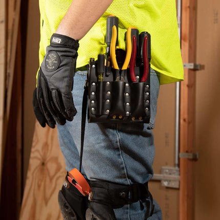Klein Tools 5190 Leather 10-Pocket Tool Pouch