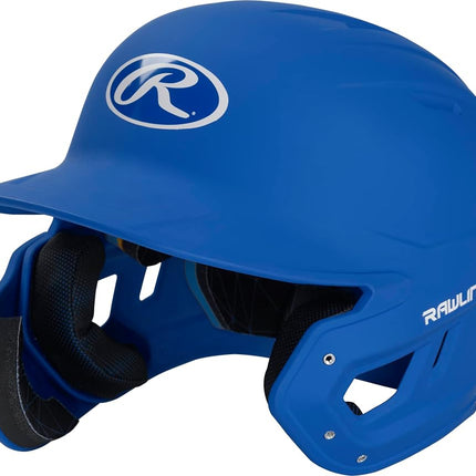 Rawlings Mach 1-Tone Right Batting Helmet W/ Adjustable Face Guard Left Handed Adjustable, JR, Royal