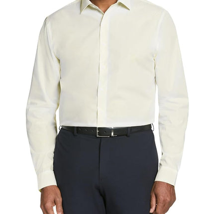 Kenneth Cole Men's Dress Shirt Slim Fit Solid, Sundew, 14"-14.5" Neck 32"-33" Sleeve