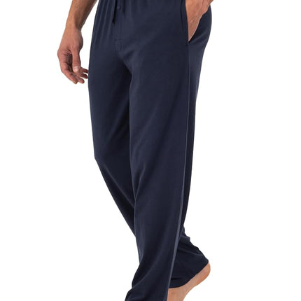 Fruit of the Loom Men's Jersey Knit Sleep Pant Pajama Bottom, Black/Navy (2-Pack), Large (Pack of 2)