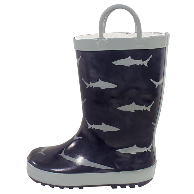 Hudson Baby Unisex-Child Rain Boots, Sharks, 11 Toddler