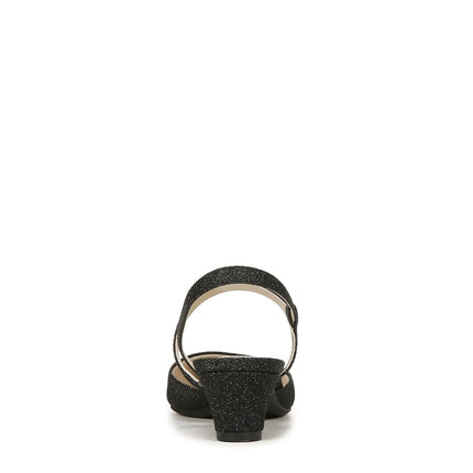 LifeStride Women's, Minimalist Pump, Black Sparkle, 8.5