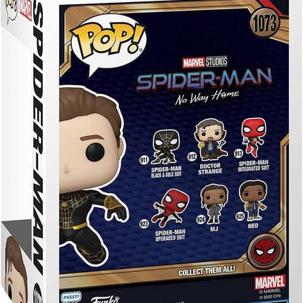 Funko Pop Marvel's Spiderman No Way Home: Spiderman (Black/Gold) (Unmasked) Figure (AAA Anime Exclusive) (65038)