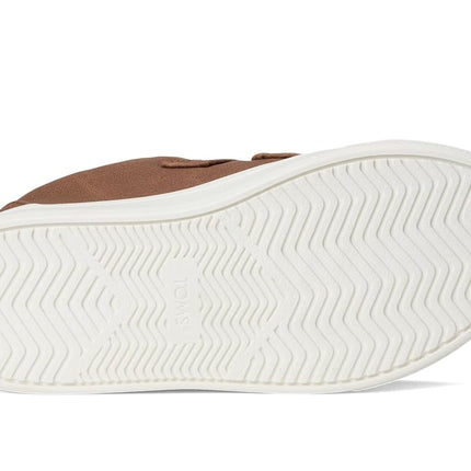 TOMS Toddler Boys Cruz Double Strap Sneaker, Toffee Microsuede, 4