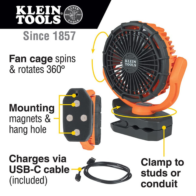 Rechargeable Clamping Fan