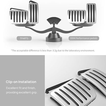 TPARTS Aluminum Pedal Covers for Tesla Model Y Juniper/Model 3 Highland