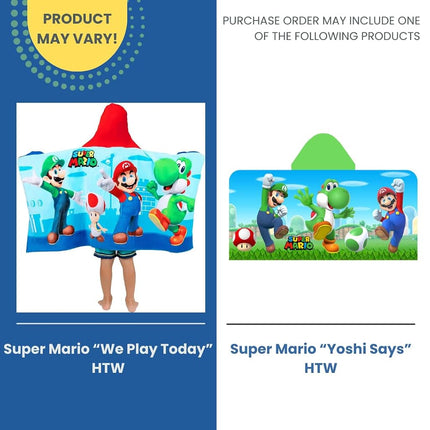 Franco Kids Bath and Beach Soft Cotton Terry Hooded Towel Wrap, 24" x 50", Mario