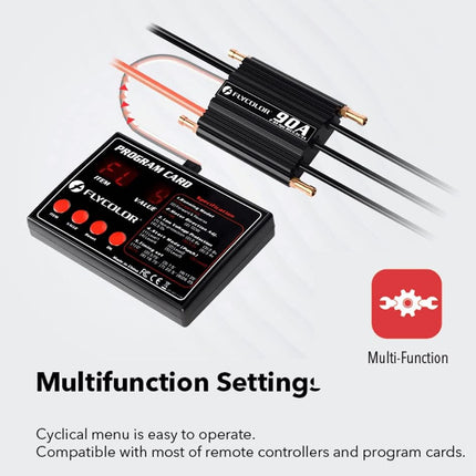 Flycolor 90A Waterproof Brushless ESC Electronic Speed Controller with 5.5V/5A BEC and XT90 4.0mm Banana Head Connector for Model Ship RC Boat
