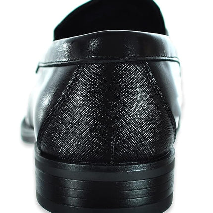 STACY ADAMS Boy's Kaylor Slip on Loafer, Black, 2.5 Big Kid