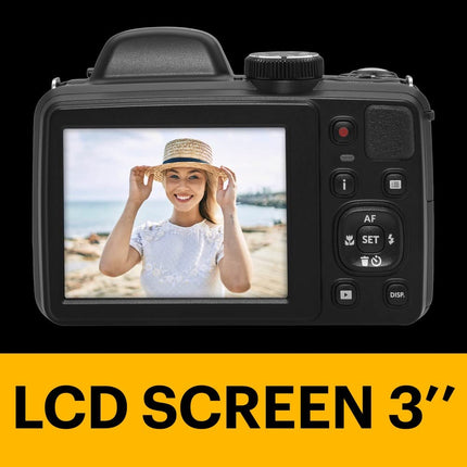 KODAK Pixpro Astro Zoom AZ425 - Digital Bridge Camera, 42X Optical Zoom, 24mm Wide Angle, 20 Megapixels, 3" LCD, Full HD 1080p Video, Li-ion Battery - Black