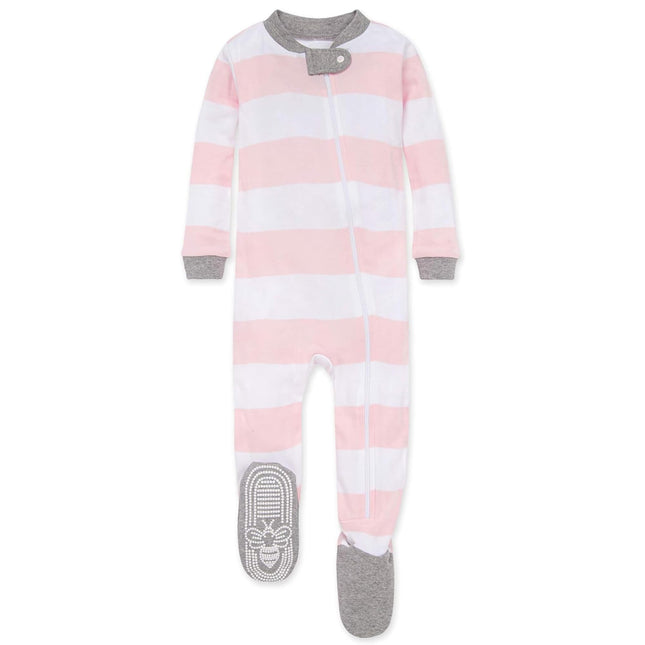 Burt's Bees Baby Girls-Sleeper Pajamas, Zip Front 