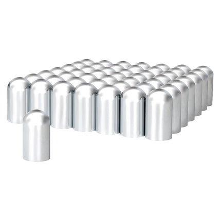 United Pacific 10563CB 33mm X 3-3/4" Chrome Plastic Dome Nut Covers - Thread-On (60 Pack)