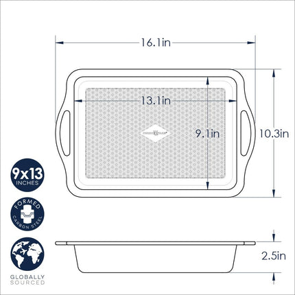Molde para tartas Nordic Ware, acero antiadherente sin PFOA, plata