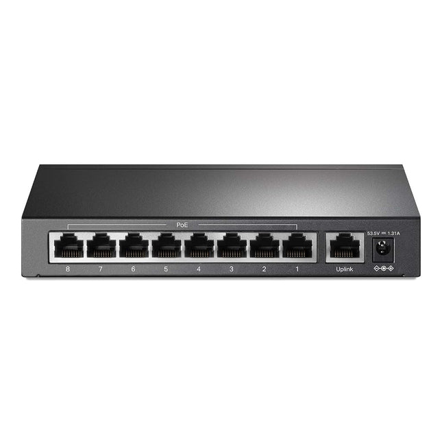TP-Link 9 Port Fast Ethernet 10/100Mbps PoE Switch | 8 PoE+ Ports @65W | Sturdy Metal w/Shielded Ports | Limited Lifetime Protection | Extend Mode | Priority Mode | Isolation Mode (TL-SF1009P)