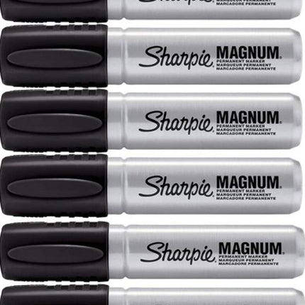 Rotulador permanente Sharpie Magnum, negro, paquete de 6