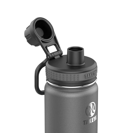 Bouteille d'eau Takeya Originals en acier inoxydable isotherme sous vide, 530 ml, Graphite
