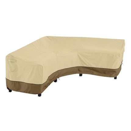 Classic Accessories 55-882-011501-RT Veranda Patio V-Shaped Sectional Sofa Cover, V-Shaped, Pebble/Bark/Earth