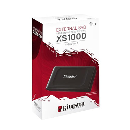 Kingston XS1000 1TB External SSD USB 3.2 Gen 2 Portable Solid State Drive Black - SXS1000/1000G