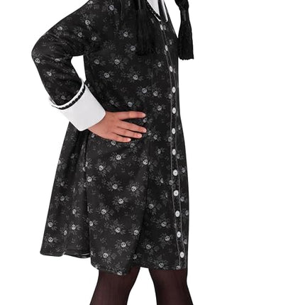 Rubies 702624M000 Family Wednesday Addams Child Costume Fancy Dress, Girls, Multi, 5-7 Years Halloween
