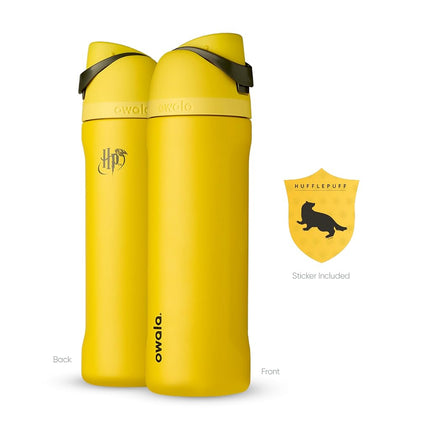 Owala Harry Potter FreeSip Insulated Stainless Steel Water Bottle with Straw, BPA-Free Sports Water Bottle, Great for Travel, 24 oz, Hufflepuff