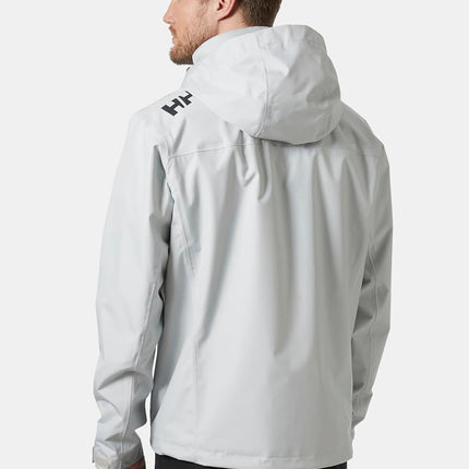 Helly Hansen Men's Crew Hooded Jacket 2.0, Grey Fog, XL