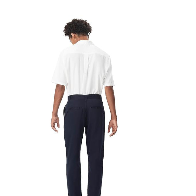 French Toast Boys Adjustable Waist Stretch Straight Fit Chino (Standard & Husky) Pants, Navy, 36W x 30L US, Navy, 36W x 30L