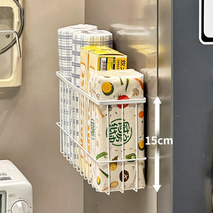 EigPluy Pack of 3 Kitchen Cabinet Door Storage Box, Self-Adhesive Wall Mounted Storage Box, Cupboard/Bathroom/Fridge Small Items Organiser Storage Boxes (White3)