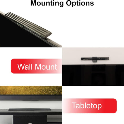 Antena de TV HD amplificada GE, diseño de fácil montaje en la parte superior del televisor, compatible con HDTV digital 4K 1080P VHF UHF, largo alcance, amplificador de señal incluido, adaptador de CA y cable coaxial de 5 pies, para interiores, 37075
