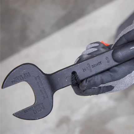 Klein Tools 3214TT Construction Spud Wrench with Tether Hole, 1-1/4-Inch Nominal Opening, 3/4-Inch Bolt for US Heavy Nut