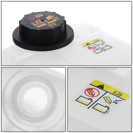 DNA MOTORING OEM-RT-FO3014105 OE Style Coolant Overflow Reservoir Tank w/Cap Compatible with 2000-2006 Focus 2.0L DOHC, 2.3L