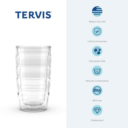 Tervis 1049571 NFL Carolina Panthers Emblem Individual Tumbler with Black lid, 10 oz, Clear