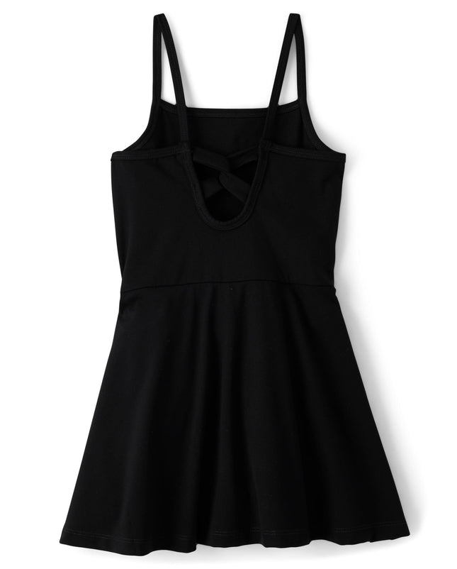 The Children's Place Girls' Athletic Sleeveless Tennis Dresses, Black, X-Large