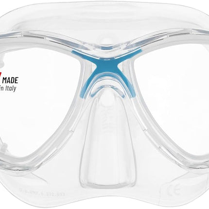 Cressi Kids Marea Jr Scuba Diving and Snorkeling Junior Mask - Transparent/Blue