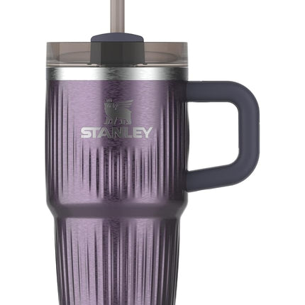 Stanley Quencher H2.0 Tumbler with Handle and Straw 20 oz | Flowstate 3-Position Lid | Cup Holder Compatible for Travel | Insulated Stainless Steel Cup | BPA-Free | Fluted Wisteria Shine