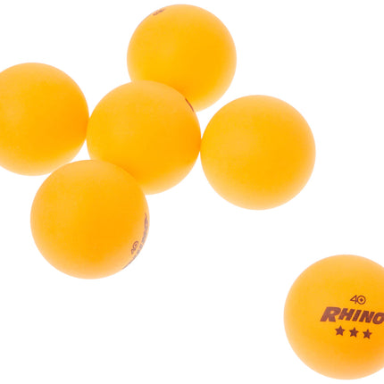 Champion Sports 3 Star Table Tennis Ball Pack, Tournament Size - Orange Ping Pong Balls, Set of 6, with 40mm Seamless Design - Professional Table Tennis Equipment, Accessories - CTTA and ITTA Approved