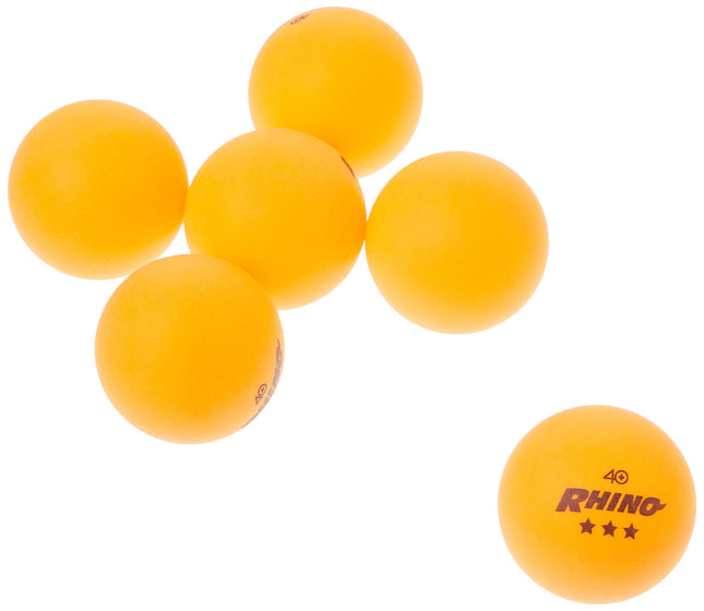 Champion Sports 3 Star Table Tennis Ball Pack, Tournament Size - Orange Ping Pong Balls, Set of 6, with 40mm Seamless Design - Professional Table Tennis Equipment, Accessories - CTTA and ITTA Approved