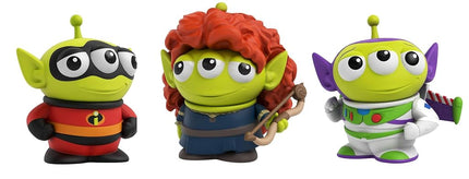 Pixar Alien Remix Character Figures 3-Pack with Mr. Incredible from The Incredibles, Buzz Lightyear from Toy Story and Merida from Brave, Collectible in Retro fun Pizza Delivery for Ages 3 and Up