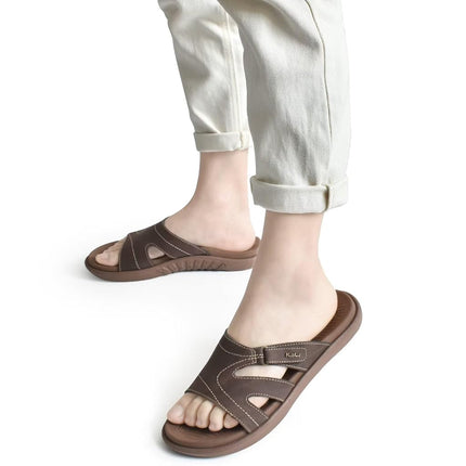 KuaiLu Womens Orthotic Slides Yoga Mat Slip on Sandals with Arch Support