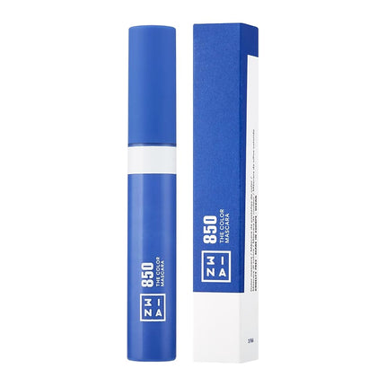 3ina Makeup - Vegan - Cruelty Free - The Color Mascara 850 - Blue Colourful Mascara For Volume And Length - Highly Pigmented - Long-Lasting